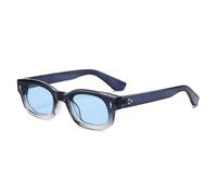 MUTYNE Retro Oval Square Sunglasses for Men Women Classic Thick Frame Sun Glasses Trendy Oval Rectangle Eyewear with Silve