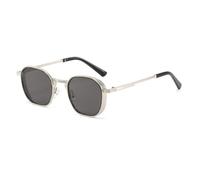 MUTYNE Retro Polygon Metal Frame Sunglasses for Men Women Textured Edge Rim Square Sun Glasses for Outdoor Travel,C1,One s