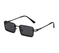 MUTYNE Retro Rectangle Sunglasses for Men Women Small Square Metal Frame Vintage Style Eyewear for Outdoor Driving Travel,