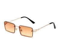 MUTYNE Retro Rectangle Sunglasses for Men Women Small Square Metal Frame Vintage Style Eyewear for Outdoor Driving Travel,