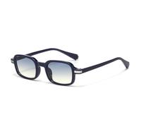 MUTYNE Retro Rectangle Women Sunglasses Fashion Clear Ocean Gradient Lens Shades Uv400 Men Trending Rivets(Blue blue yellow)