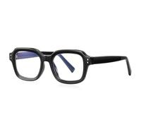 MUTYNE Retro Rivet Spectacle Frame Men Lady Spectacle Frames Trend Glasses,C1Black