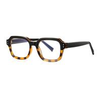 MUTYNE Retro Rivet Spectacle Frame Men Lady Spectacle Frames Trend Glasses,C6Leopard