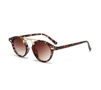 MUTYNE Retro Round Sunglasses for Men Women Classic Metal Double Bridge Sun Glasses Gothic Steampunk Circle Eyewear with M