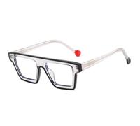 MUTYNE Retro Square Women Candy Color Glasses Frames Men Optical Clear Eyewear Frame,Transparent,One size