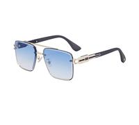 MUTYNE Rimless Sunglasses For Men, Double Beam Cut Edge Design, Retro Driving Sun Protection Uv400(C6)