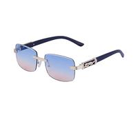 MUTYNE Rimless sunglasses for men European style metal frame-less retro sun glasses women travel black brown blue,1,One size