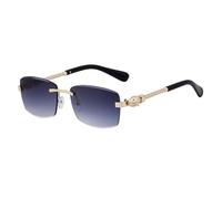 MUTYNE Rimless Sunglasses For Men, Metal Temples Design, Retro Driving Sunscreen Uv400(C2)
