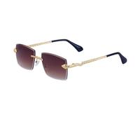 MUTYNE Rimless Sunglasses For Women And Men, Snake Metal Temples, Uv400 Protection(C3)