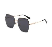 MUTYNE Rimless Sunglasses For Women Diamond Cut Rim Large Frame Sunglasses(C3)