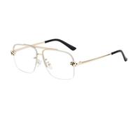 MUTYNE Rimless Sunglasses For Women Men, Metal Temples, Cut Edge Retro Uv400 Protection(C7防蓝光)