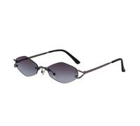 MUTYNE Rimless Sunglasses For Women, Metal Frame Design, Diamond Outdoor Sun Protection Uv400(C2)