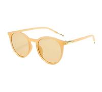 MUTYNE Round Sunglasses Women Fashion Trend Versatile Large Frame Sun Glasses for Men(Fruit Champagne)