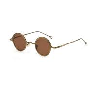 MUTYNE Shauna Retro Classic Metal Small Round Punk Men Sunglasses Fashion Clear Women Sun Glasses Uv400(Bronze tea)