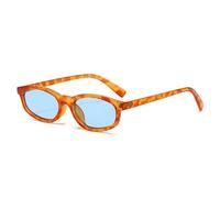 MUTYNE Shauna Retro Small Cat Eye Sunglasses Women Shades Uv400 Fashion Men Trending(Amber blue)