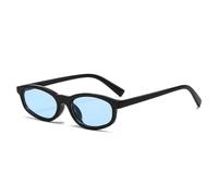 MUTYNE Shauna Retro Small Cat Eye Sunglasses Women Shades Uv400 Fashion Men Trending(Black blue)