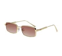 MUTYNE Small Rectangle Sunglasses for Men Women Gold Metal Frame UV400 Protection Y2K Retro Eyewear Sun Glasses,C4,One siz