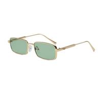 MUTYNE Small Rectangle Sunglasses for Men Women Gold Metal Frame UV400 Protection Y2K Retro Eyewear Sun Glasses,C2,One siz