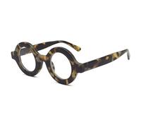 MUTYNE Small Round Glasses Eyewear Men Women Computer Eyeglasses Leopard,LEOPARD