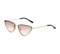MUTYNE Square Metal Frame Sunglasses for Men Women Retro Double Bridge Sun Glasses Gold Tone Frame Fashion Eyewear UV Prot