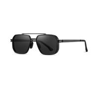 MUTYNE Square Polarized Sunglasses Double Bridge Metal Frame UV Protection Sun Glasses for Men Women Outdoor Driving Eyewe