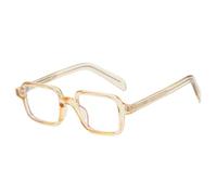 MUTYNE Square Sunglasses Men Shades Uv400 Fashion Women Trending Clear Lens Frame(Champagne clear)