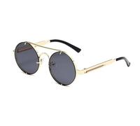 MUTYNE Steampunk Round Sunglasses Men Women Vintage Metal Punk Sun glasses UV400 Shades