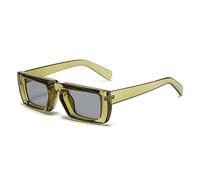 Steampunk thick Frame Sport Sunglasses Goggle Trend Women Mirror Sun Glasses Men Punk Square Small Shades Eyewear,Green,as pictures showed