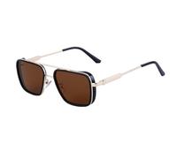 MUTYNE Sunglasses For Men Vintage Metal Temples Uv Protection Sunglasses(C4)