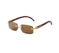 MUTYNE Sunglasses Rimless Square Eyeglasses Luxury Fashion Vintage Trendy Small Frame Sun Glasses Frameless Eyewear UV400,C2,one size