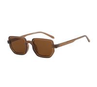 MUTYNE Trend Retro Small Square Women Sunglasses Fashion Luxury Men Outdoor Summer Traveling Shades Uv400(Brown Brown)