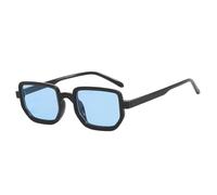 MUTYNE Trend Retro Small Square Women Sunglasses Fashion Luxury Men Outdoor Summer Traveling Shades Uv400(Black Blue)