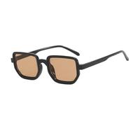 MUTYNE Trend Retro Small Square Women Sunglasses Fashion Luxury Men Outdoor Summer Traveling Shades Uv400(Black Tea)