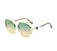MUTYNE Trendy Polygonal Oversized Sunglasses Women Retro Gradient Ocean Color Outdoor Driving Fashion Sun Glasses Men Uv400 Protection,C4,One size