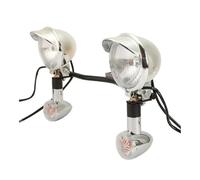MUTYNE Turn Signal Lights 1 Set Universal Motorcycle Passing Fog Light & Turn Signals With Front Mounts Holder For