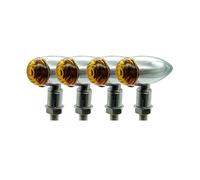 MUTYNE Turn Signal Lights Motorcycle Bullet Turn Signals Indicators Blinker Lights Lamp Black For For Chopper
