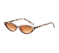 MUTYNE Vintage Cat Eye Sunglasses for Men Women Retro Slim Oval Small Frame Sun Glasses Trendy Tiny Triangle Black Eyewear