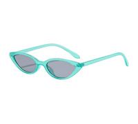 MUTYNE Vintage Cat Eye Sunglasses for Men Women Retro Slim Oval Small Frame Sun Glasses Trendy Tiny Triangle Black Eyewear