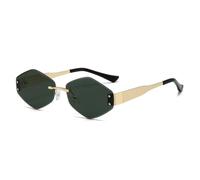 MUTYNE Vintage Polygonal Sunglasses Women Men Square Rectangle Sun Glasses(2)