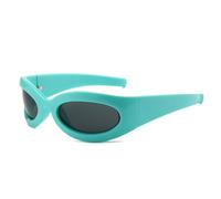 MUTYNE Vintage Punk Cat Eye Sunglasses Women For Men Trending Sun Glasses Fashion Luxury UV400,Blue Black,one size