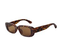 MUTYNE Vintage Rectangle sunglasses women Classic retro Leopard small square sun glasses Shades
