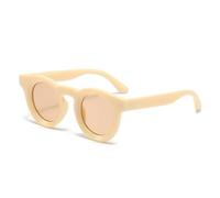 MUTYNE Vintage Round Sunglasses Women Personality Classic Sun Glasses Men Fashion Jelly Color Uv400(Beige)