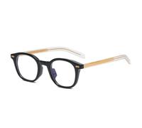 MUTYNE Vintage Simple Women Versatile Glasses Men Square Frame(Black)