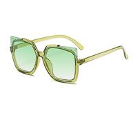 MUTYNE Women Fashion Cat Eye Diamond Sun Glasses Trend Large Big Frame Sunglasses Oversize Street Green Black Eyewear Glasses,green,One size