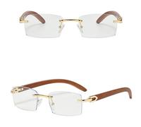 MUTYNE Women Fashion Sunglasses Rimless Blue Green Uv400 Sqaure Sun Glasses For Men Frameless Color Lens,clear lens,One size