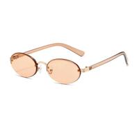 MUTYNE Women Simple Niche Retro Fashion Daily Wear Accessories for Men Cat Eye Small Frame Trendy Sunglasses(Gold Champagne)