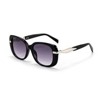 MUTYNE Yooske Outdoor Fashion Gradient Sunglasses Personalized Classic Solid Color Sun Glasses Women Vintage Large Oval Shades Uv400(Black Grey)