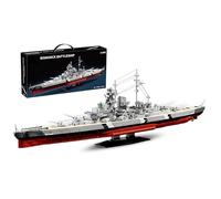 muuchuu Bismarck Battleship Building Set for Adults, 1:300 Military Warship Model Kit, Large Realistic WW2 German Technics Watercraft, Perfect Boys Girls Gifts & Collector Display Decor (2686 PCS)
