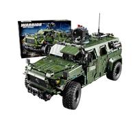 muuchuu Warrior Military Off-Road Car Building Kit, 1:8 Collectible Military Truck with Turret, Army Vehicle Model Toys Gift for Technical Enthusiasts Adults & Boys Aged 14+ (3,175 Pieces)