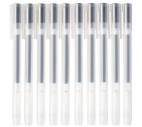 Muujiii Pens 0.5mm Black Gel Pen - Pack of 10 | Smooth Writing Japanese Stationery | Fine Tip Ballpoint Pens for Students, Office, Handwriting, Journaling & Notes | Smudge-Free Ink